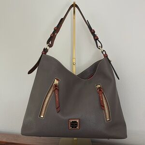 Dooney & Bourke Cooper “Elephant”Pebble Grain Shoulder Hobo Bag